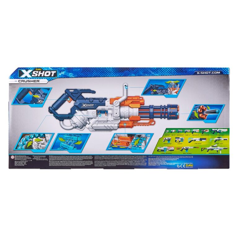 XShot Crusher Blaster met Pijltjesriem Wit nerfpijltjes.nl