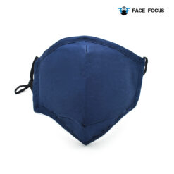 Face Focus Wasbaar Mondkapje Katoen Filter Vormbare Neusbrug Donkerblauw