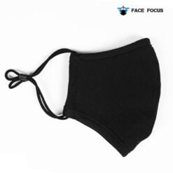 Face Focus Wasbaar Zwarte Mondkapje van Katoen - 2 stuks