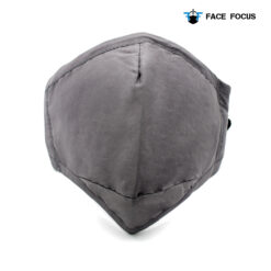 Face Focus Wasbaar Mondkapje Katoen Filter Vormbare Neusbrug Grijs