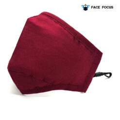 Face Focus Wasbaar Mondkapje Katoen Filter Vormbare Neusbrug Rood