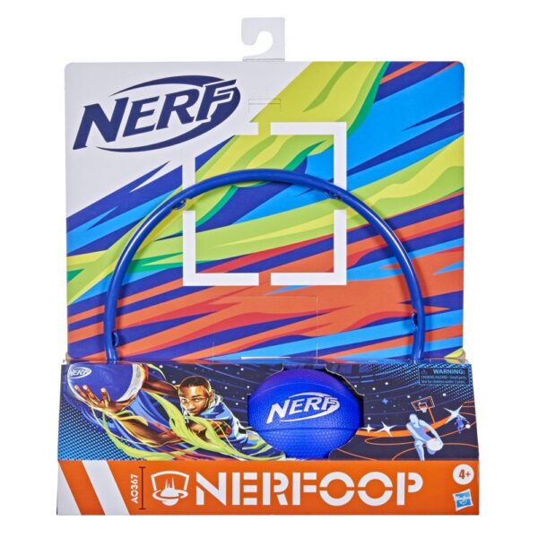 NERF Nerfoop - Classic Mini Foam Basketball and Hoop - Blauw