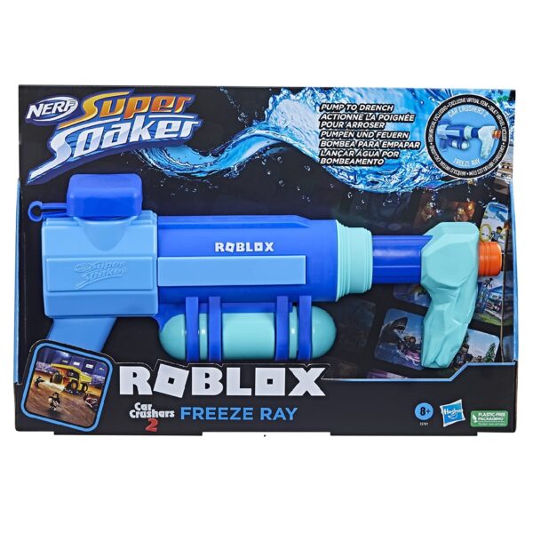 NERF Super Soaker Roblox Car Crushers 2 Freeze Ray Water Blaster