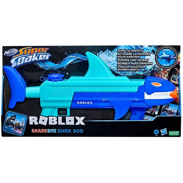 NERF Super Soaker Roblox Sharkbite SHR K500 Water Blaster