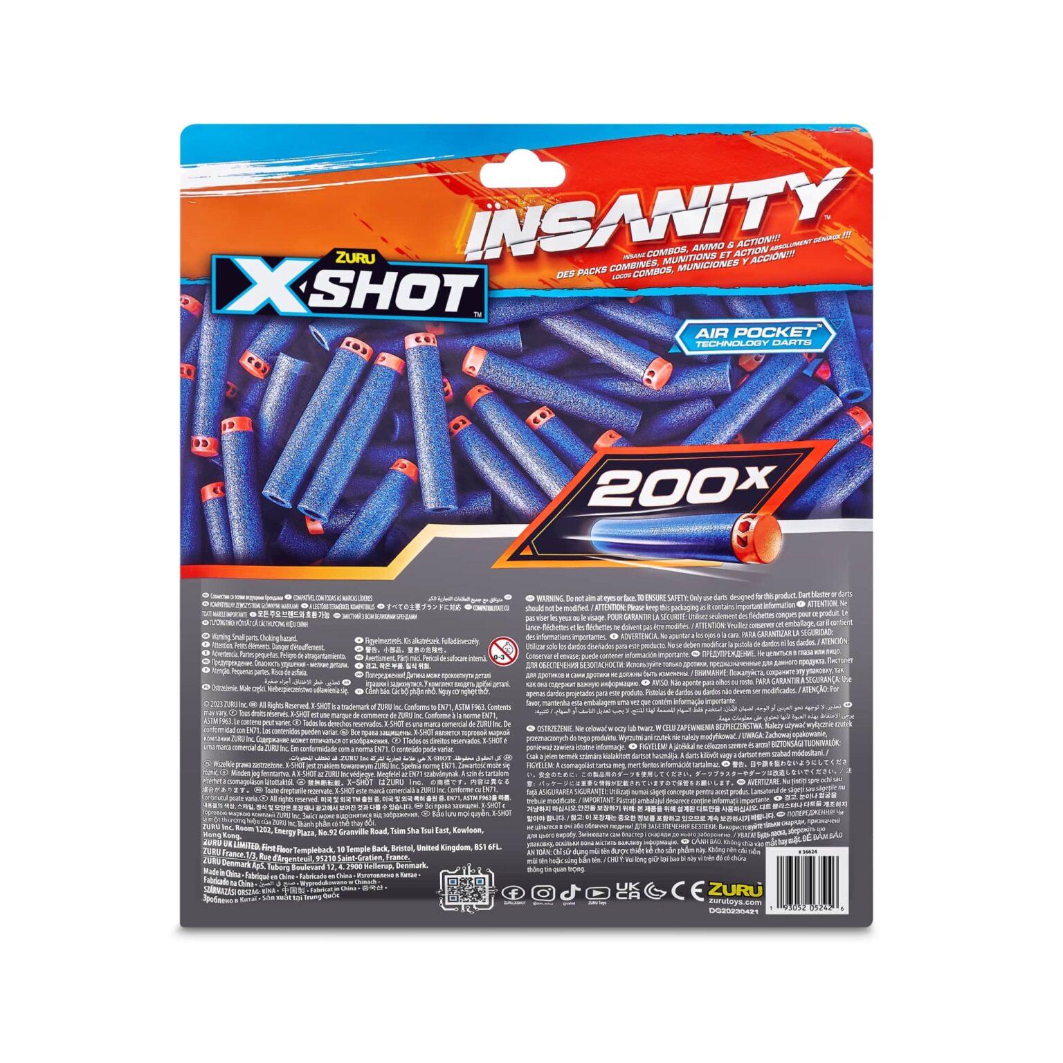 X-Shot Insanity Dart Refill - 200 Pijltjes - Nerf-pijltjes.nl