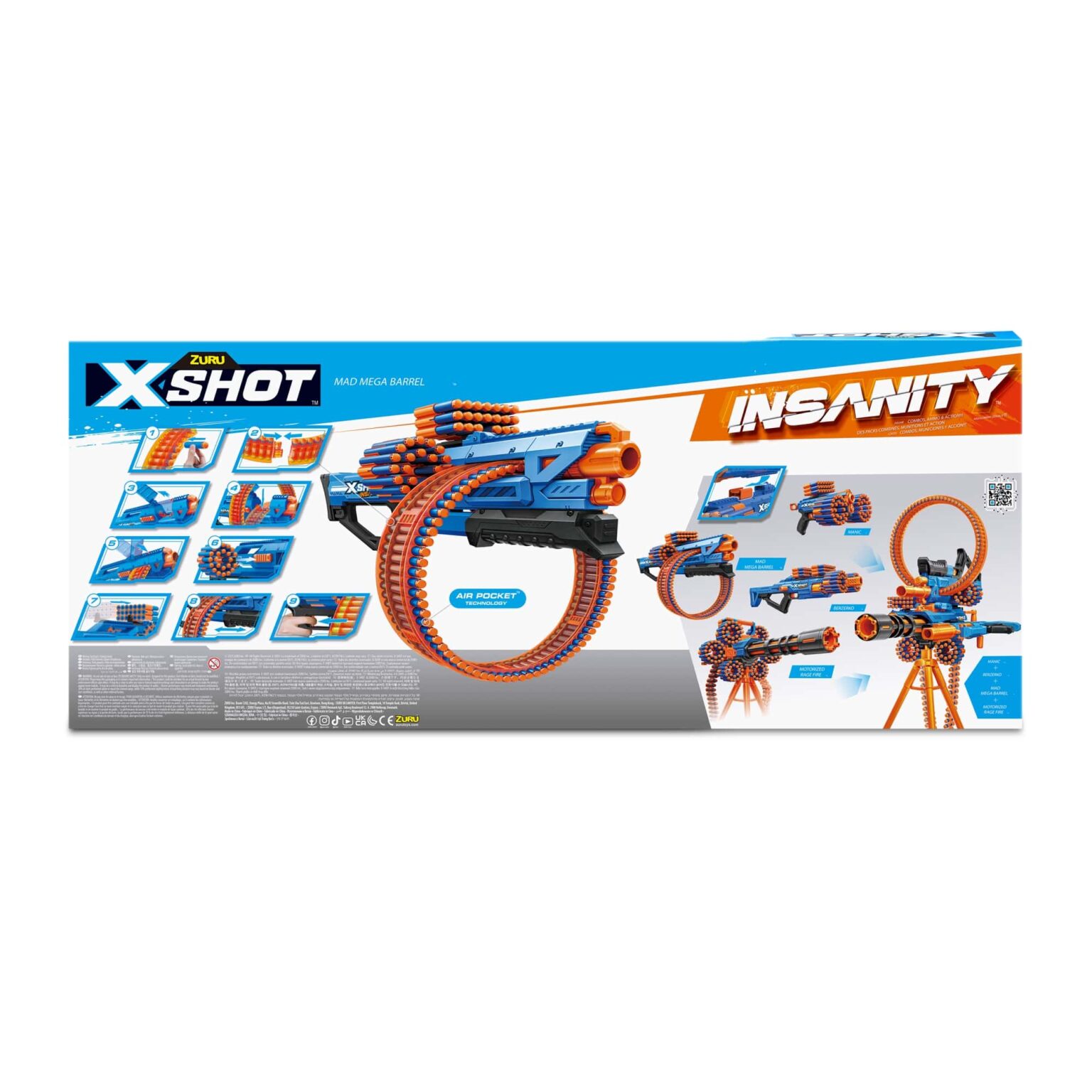 X-Shot Insanity Mad Mega Barrel - Nerf-pijltjes.nl