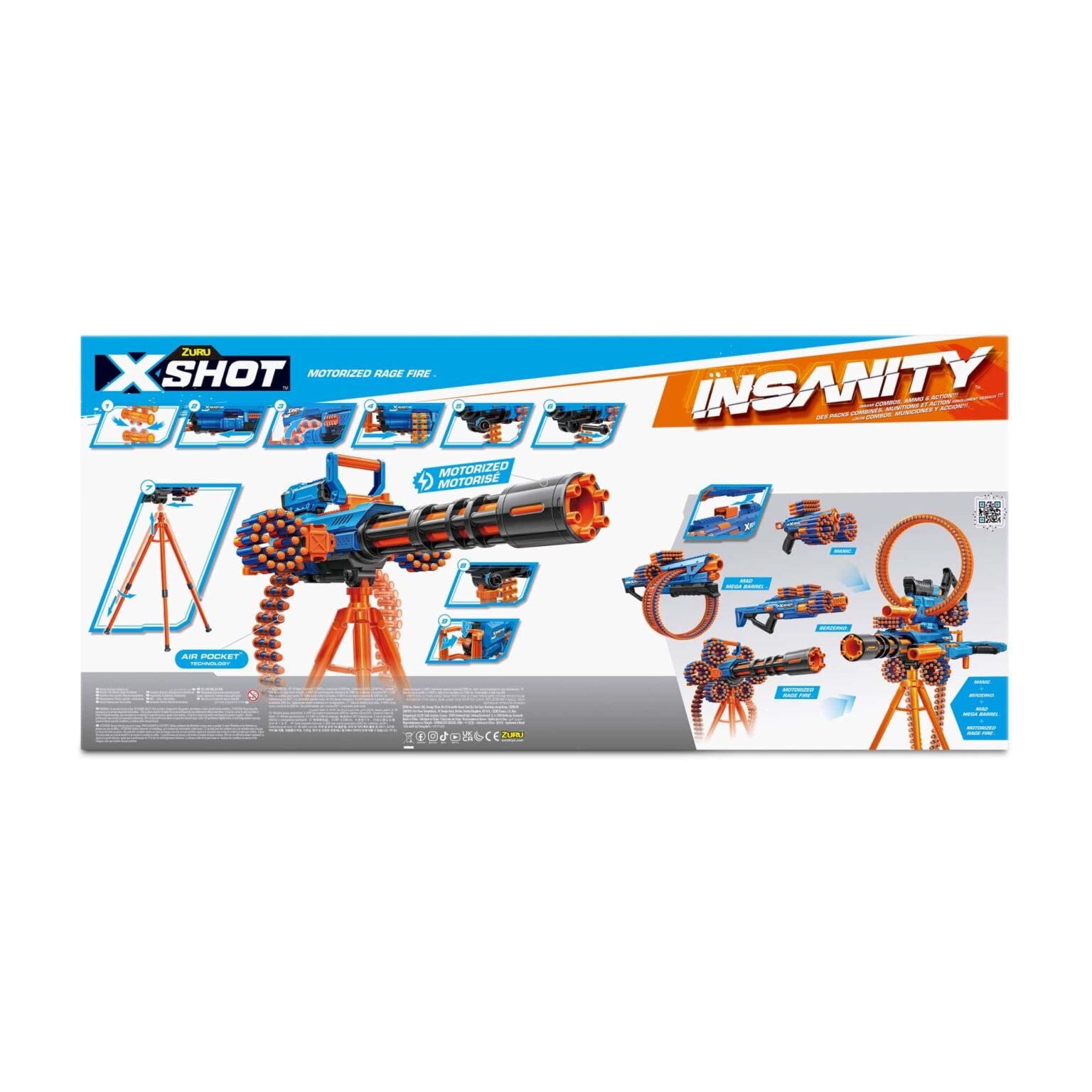 X-Shot Insanity Motorized Rage Fire - Nerf-pijltjes.nl