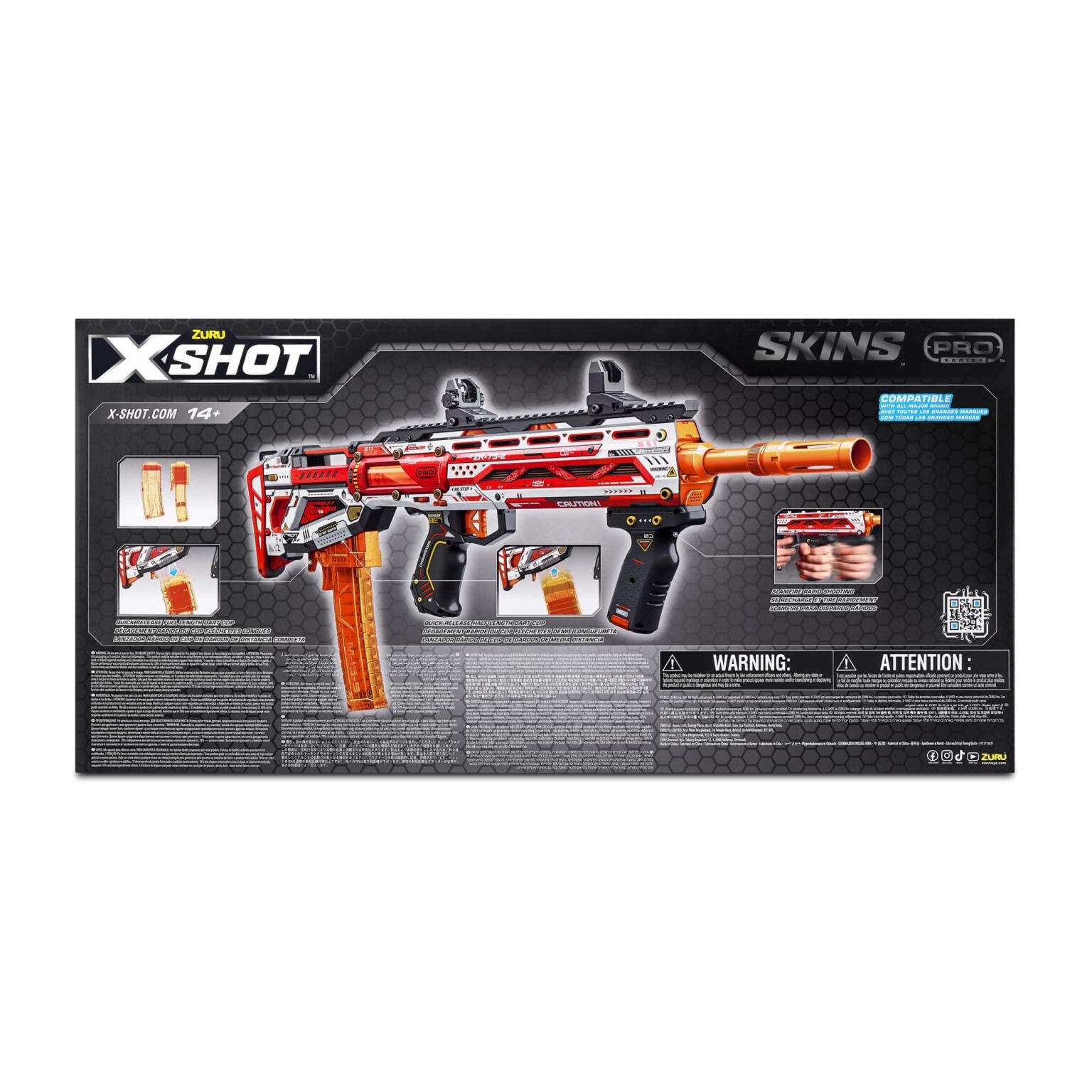 X Shot Infinity X-Shot Skins Pro-Series Longshot (14+ Versie) - Rood - nerf-pijltjes.nl