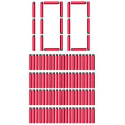 Dart Zone Max Ruby Darts - 100 pijltjes