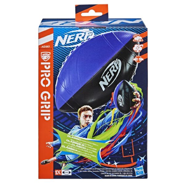 NERF Sports Pro Grip Football - Blauw-Zwart