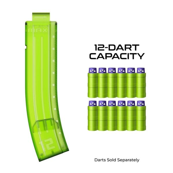 Dart Zone Magazijn voor 12 Half Length Darts - Transparent Groen