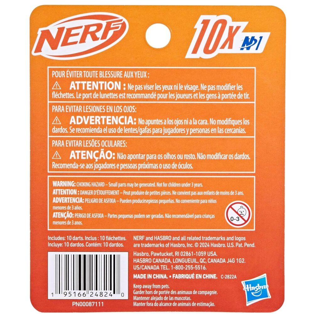 Nerf N1 Refill 80 Dardos – Recarga Oficial De 80 Municiones Para Pistolas Y Lanzadores Nerf, Color Surtido