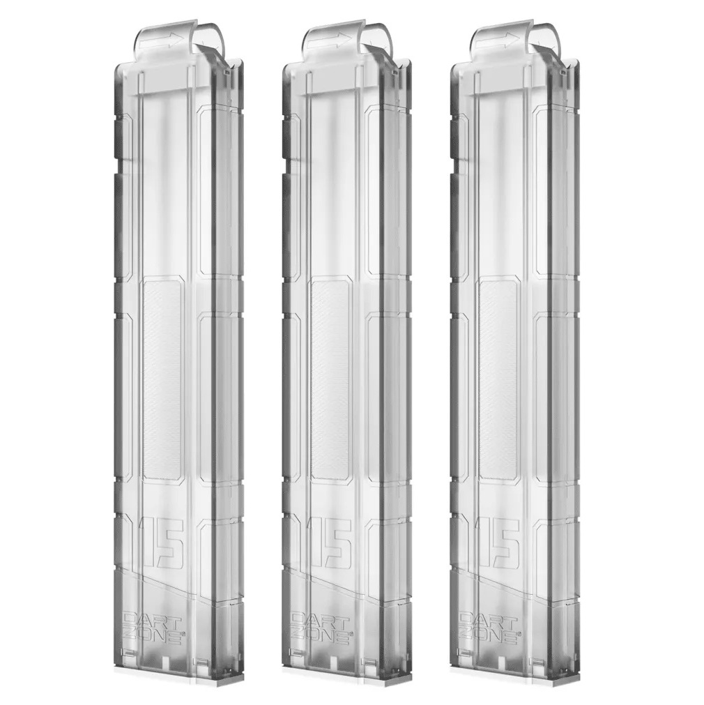 Dart Zone magazijn voor pro blasters 3 Pack - Transparant Dart Zone magazijn voor pro blasters 3 Pack - Transparant