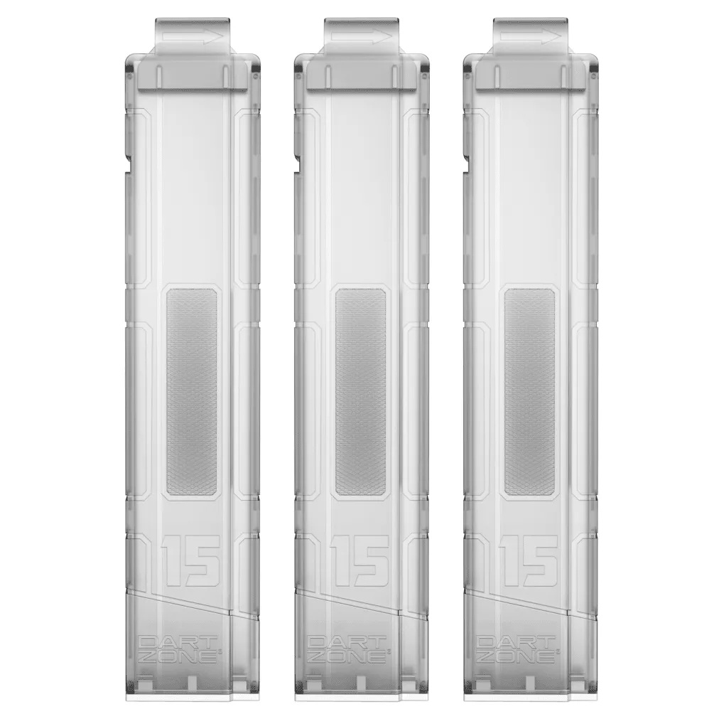 Dart Zone magazijn voor pro blasters 3 Pack - Transparant Dart Zone magazijn voor pro blasters 3 Pack - Transparant