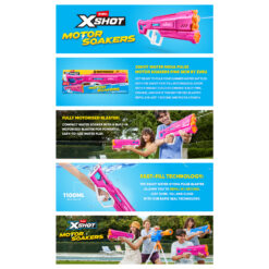 X-Shot Fast Fill Motor Soakers – Mega Pulse - Pink