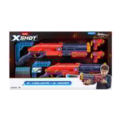 X-Shot Excel Double Pack - 2x Vigilante en 2x Micro