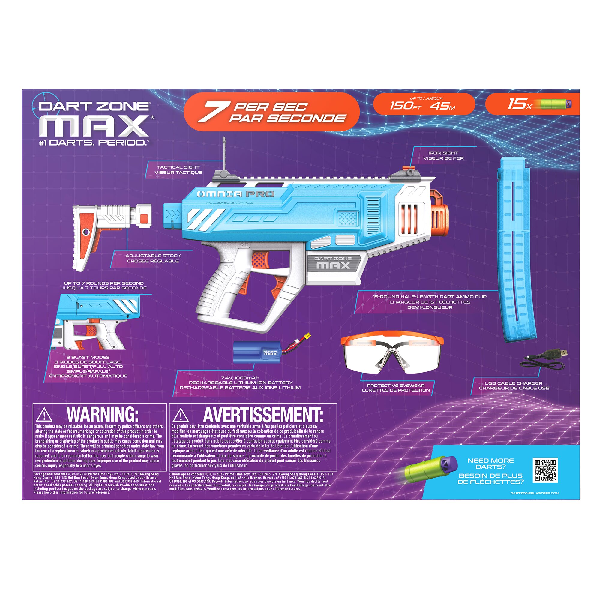 Dart Zone Max Nitroshot+ Omnia Pro – Blauw