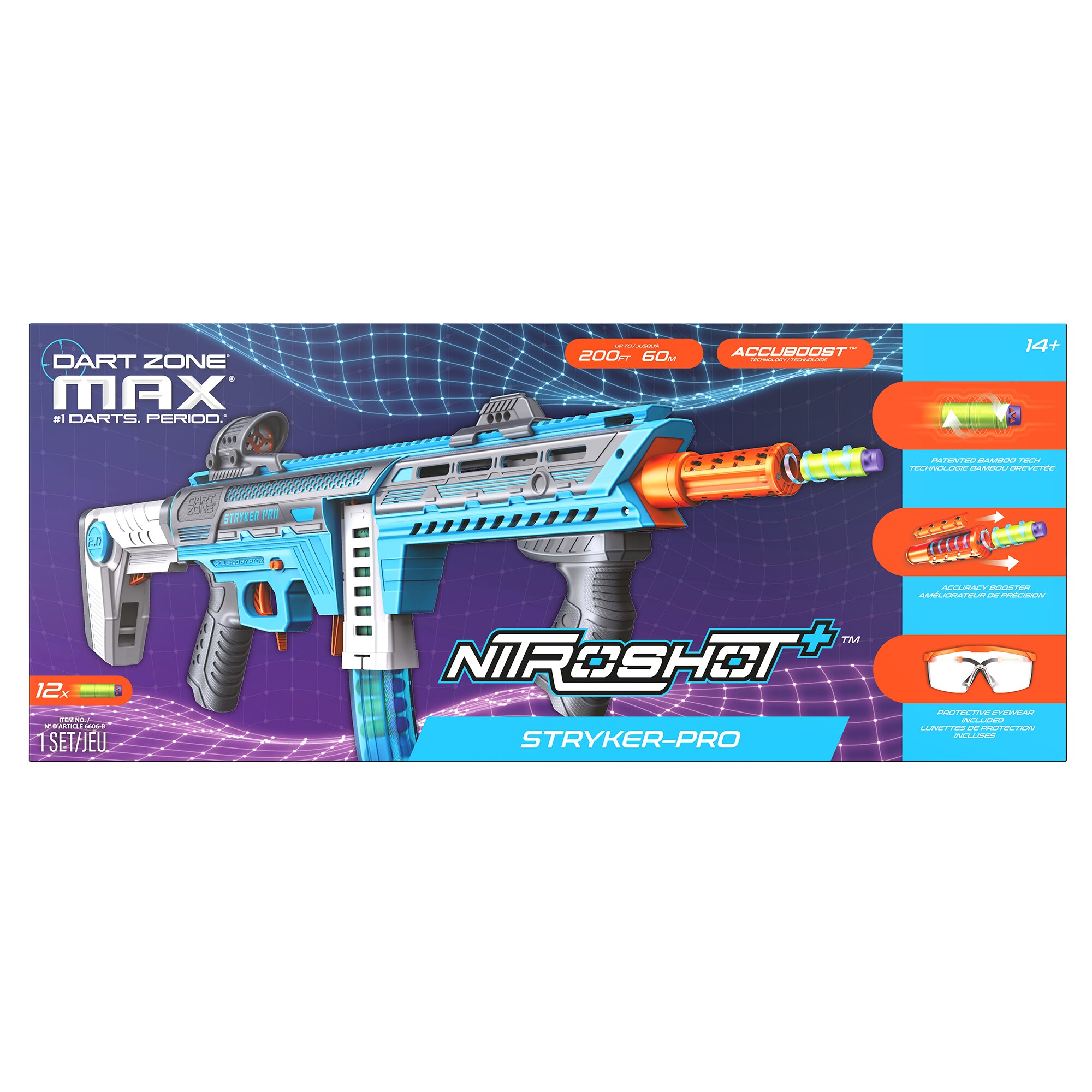 Dart Zone Max Nitroshot+ Stryker Pro – Blauw