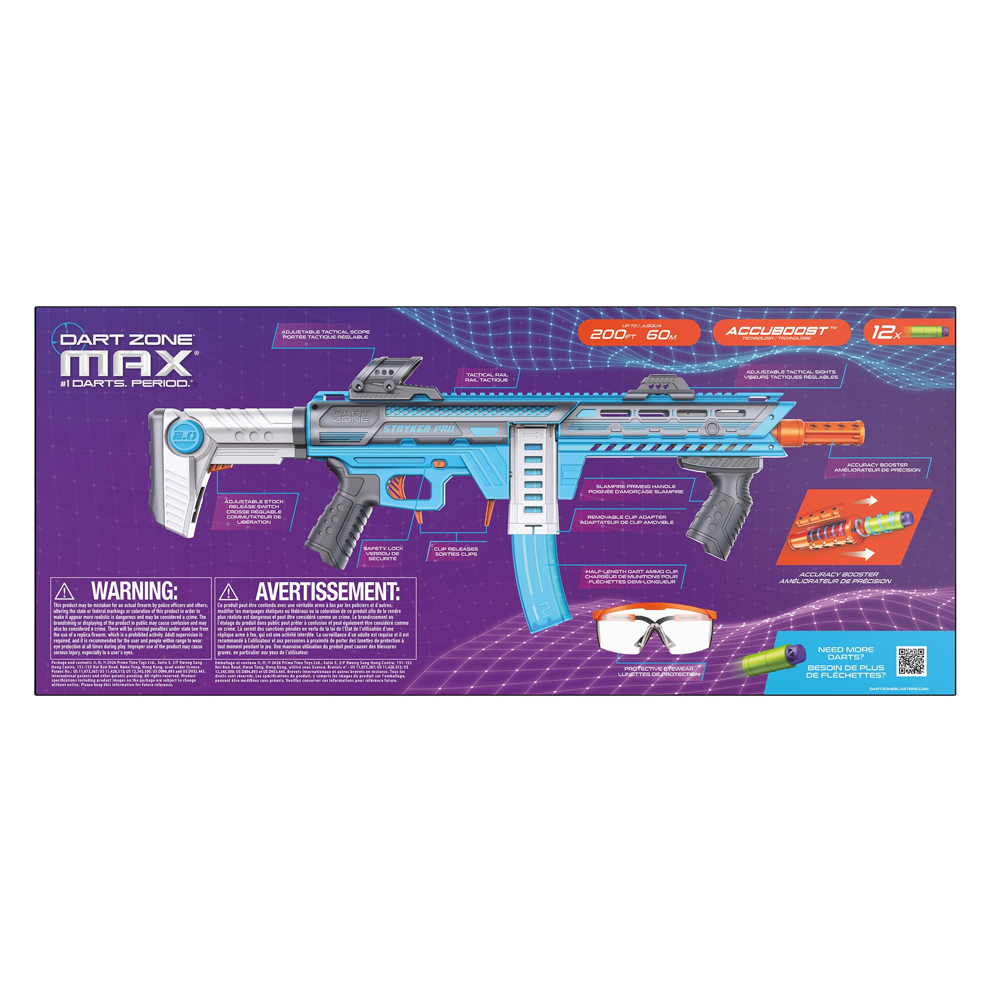 Dart Zone Max Nitroshot+ Stryker Pro – Blauw