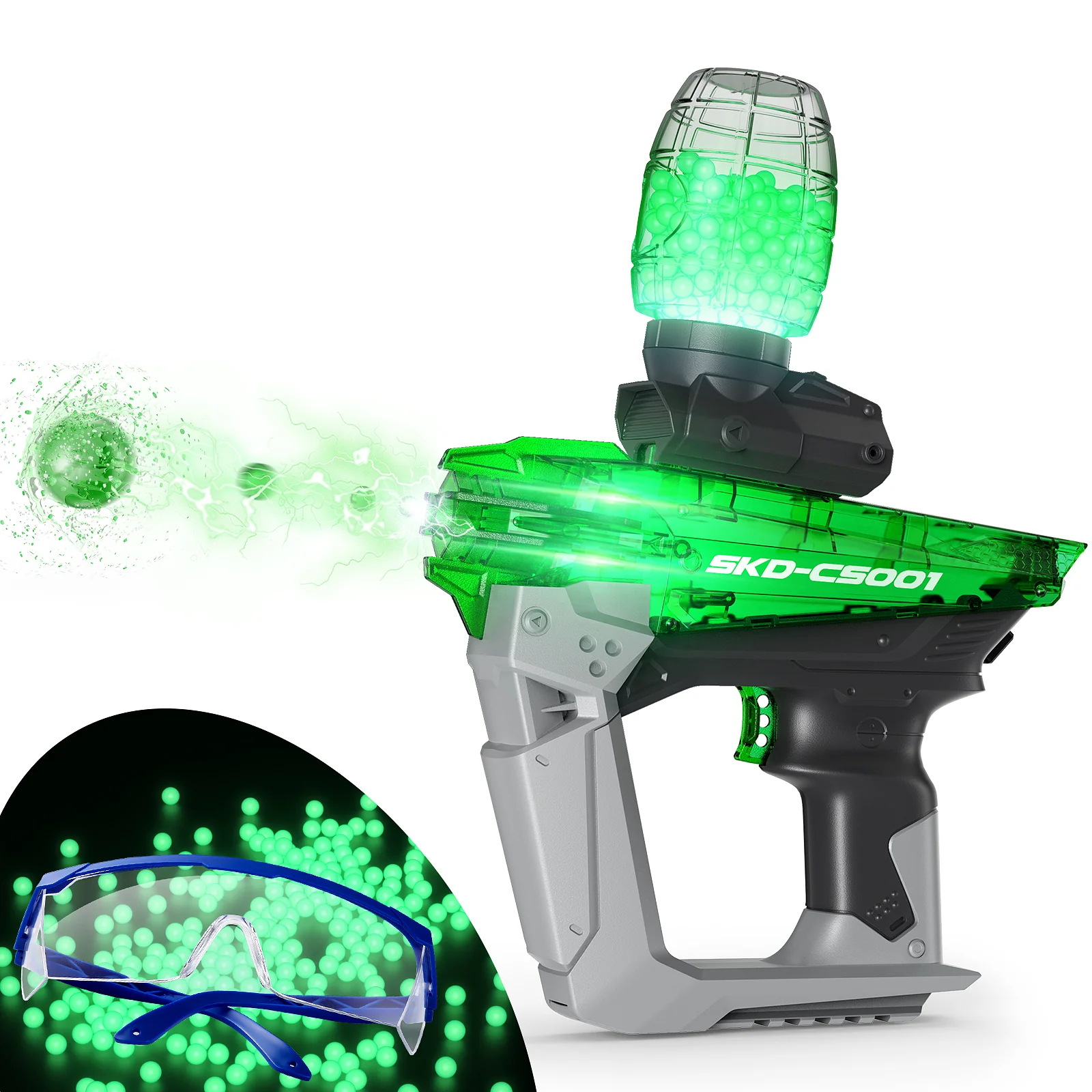 SKD Blaster CS001S Groen - Glow In The Dark - Motorized Gel Blaster SKD Blaster CS001S Groen - Glow In The Dark - Motorized Gel Blaster