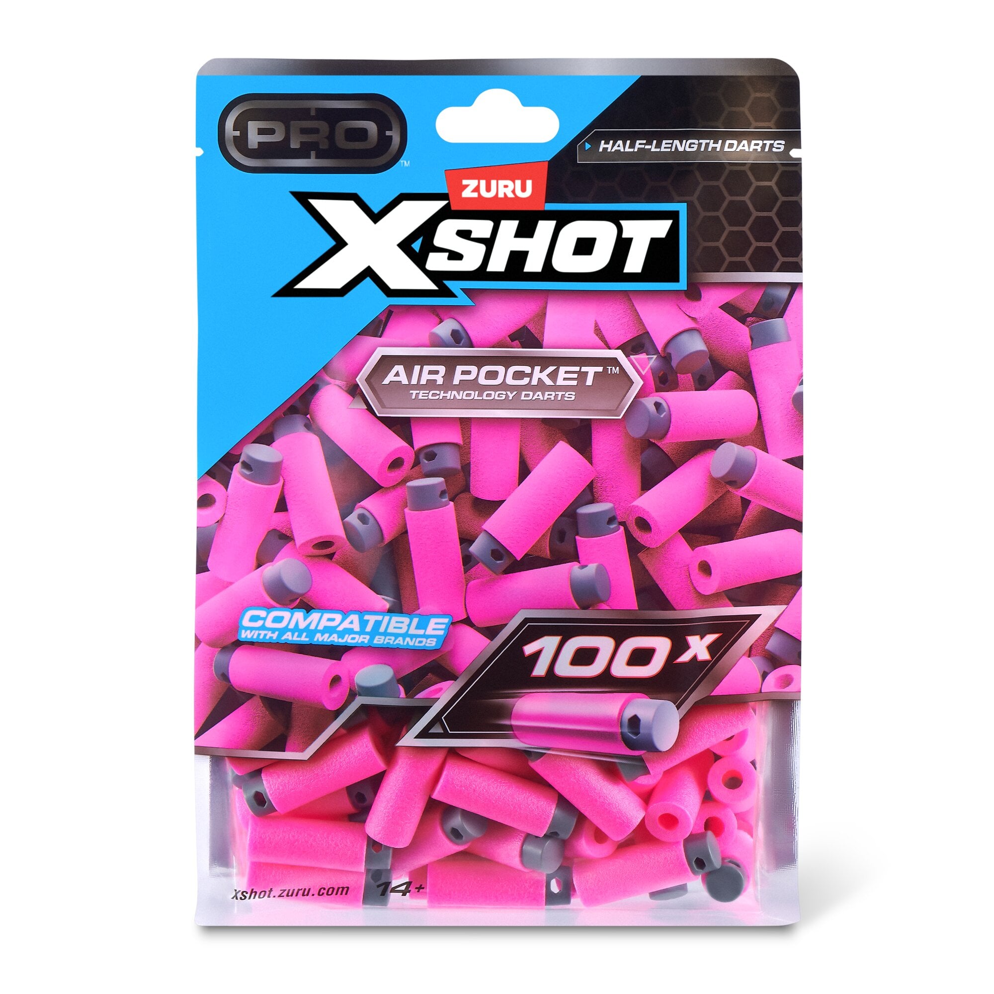 X-Shot Pro-Series Half-Length Pro Dart Refill – 100 pijltjes - Roze X-Shot Pro-Series Half-Length Pro Dart Refill – 100 pijltjes - Roze