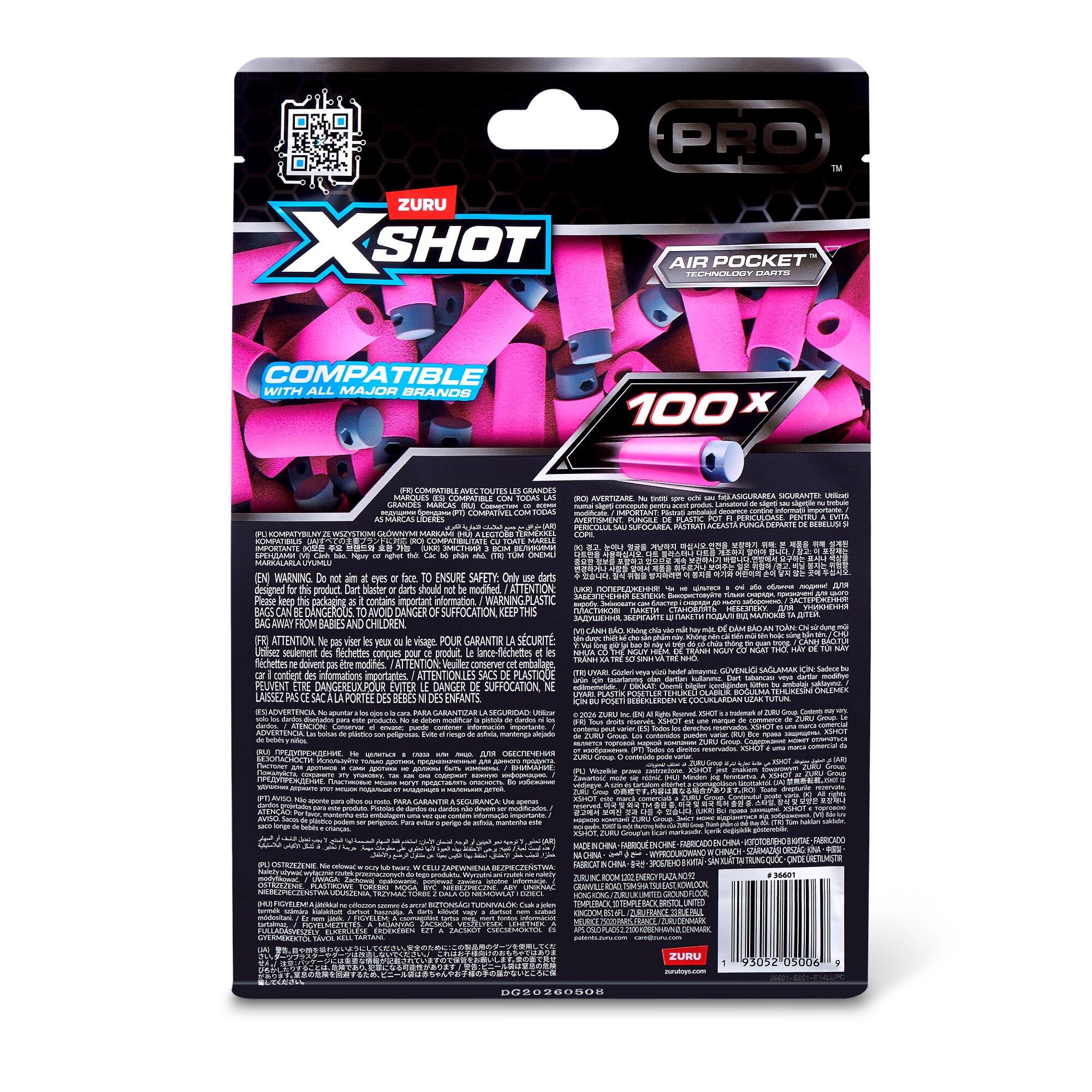 X-Shot Pro-Series Half-Length Pro Dart Refill – 100 pijltjes - Roze X-Shot Pro-Series Half-Length Pro Dart Refill – 100 pijltjes - Roze